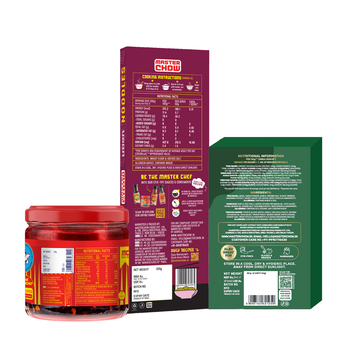 Fiery Udon Wok Kit
(1 Asian Box, 1 Udon Noodles, 1 Chilli Oil)