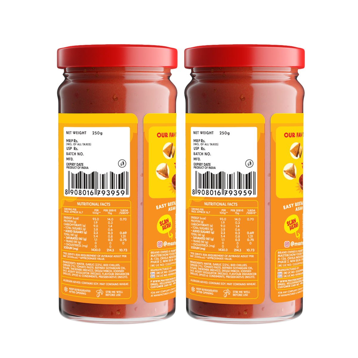 Chilli Garlic Chutney (Pack of 2)