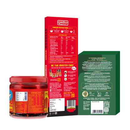Sizzling Hakka Wok Kit
(1 Chinese Box, 1 Hakka Noodles, 1 Chilli Oil)