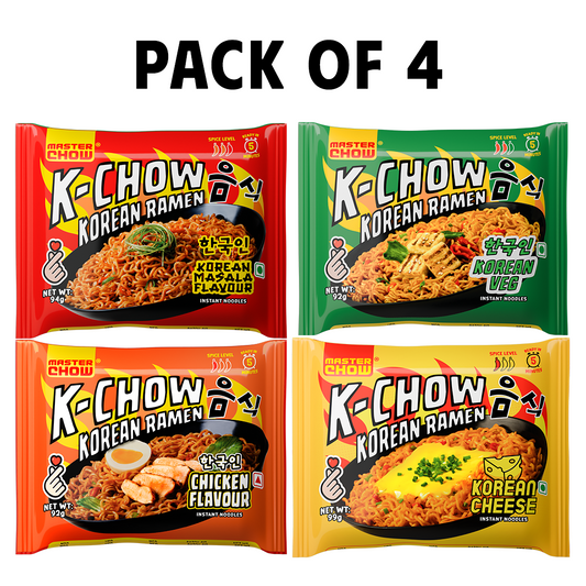 K-Chow Korean Ramen - Variety Pack of 4