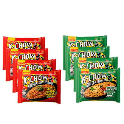 Korean Ramen Combo Pack (8 Pack)  4 Korean Masala & 4 Veg Flavor