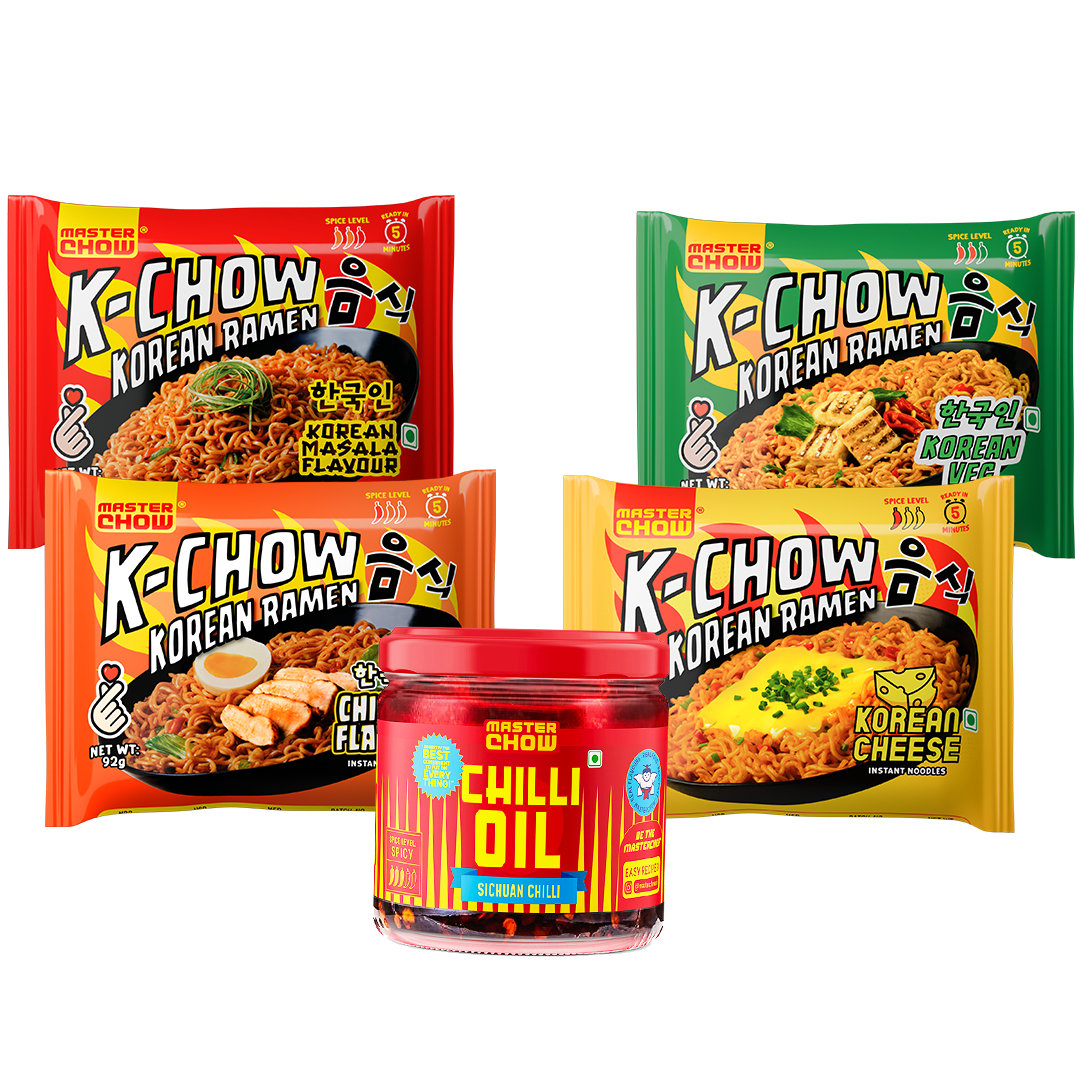 Korean Ramen Variety Pack (4 Pack) + Chilli Oil Combo