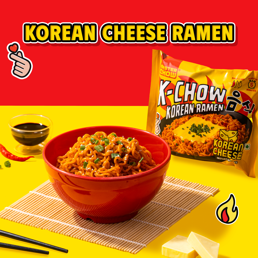 Korean Fusion Ramen Pack (8 Pack) 4 Korean Masala 4 Cheese Flavour