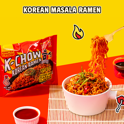 Korean Ramen Combo Pack (8 Pack)  4 Korean Masala & 4 Veg Flavor