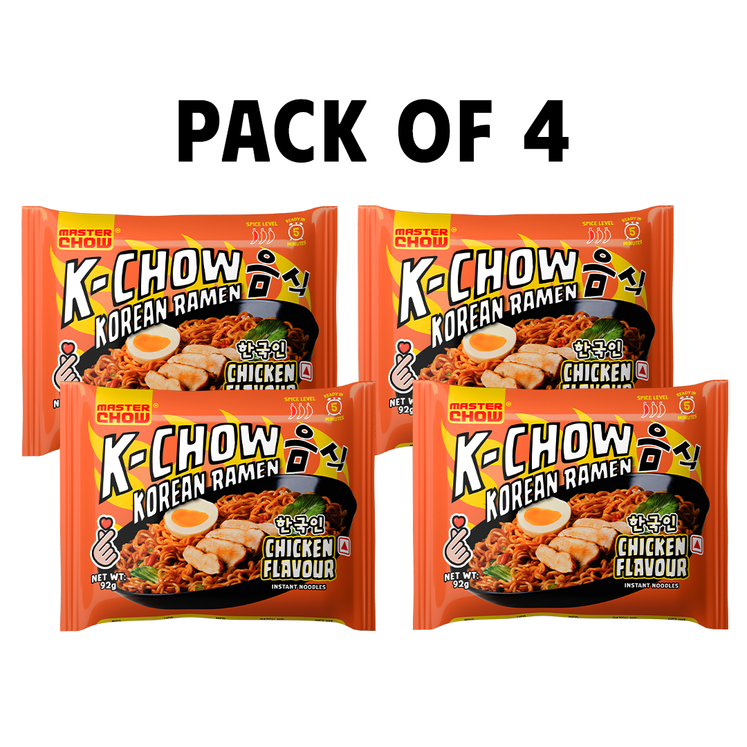 K-Chow Korean Ramen - Chicken flavour (Pack of 4)