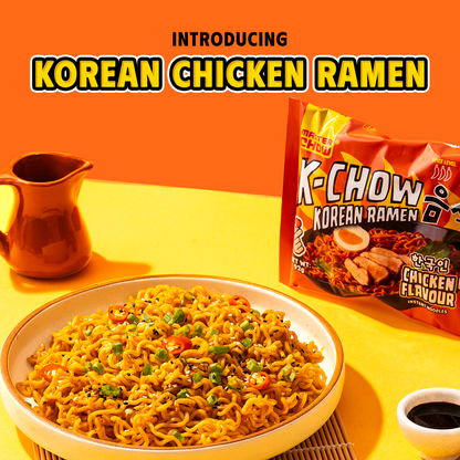 K-Chow Korean Ramen - Chicken flavour (Pack of 4)