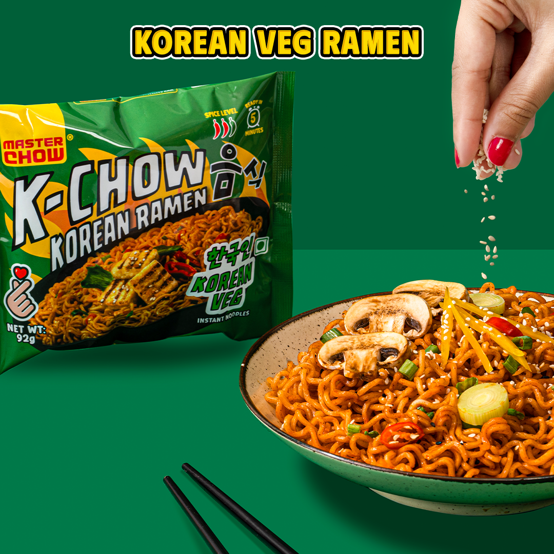 Korean Ramen Combo Pack (8 Pack)  4 Korean Masala & 4 Veg Flavor