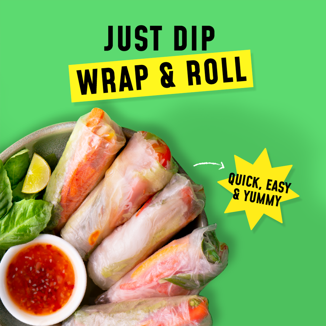 Rice Paper Roll Starter Kit (2 Rice Paper,  1 Chilli Oil, 1 Chilli Garlic Crisp)