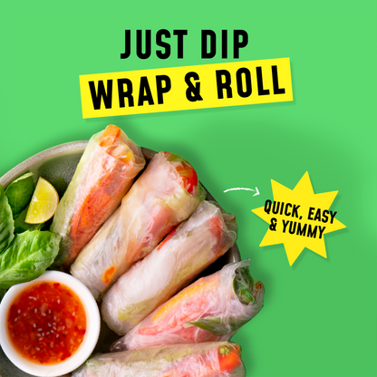 Rice Paper Roll Starter Kit (2 Rice Paper,  1 Chilli Oil, 1 Chilli Garlic Crisp)