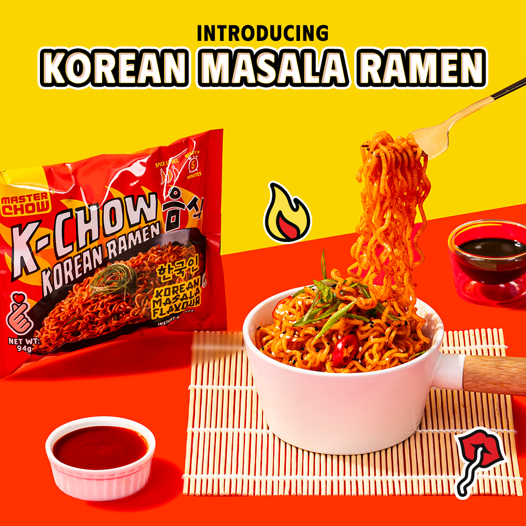 K-Chow Korean Ramen - Korean Masala (Assorted pack of 4)