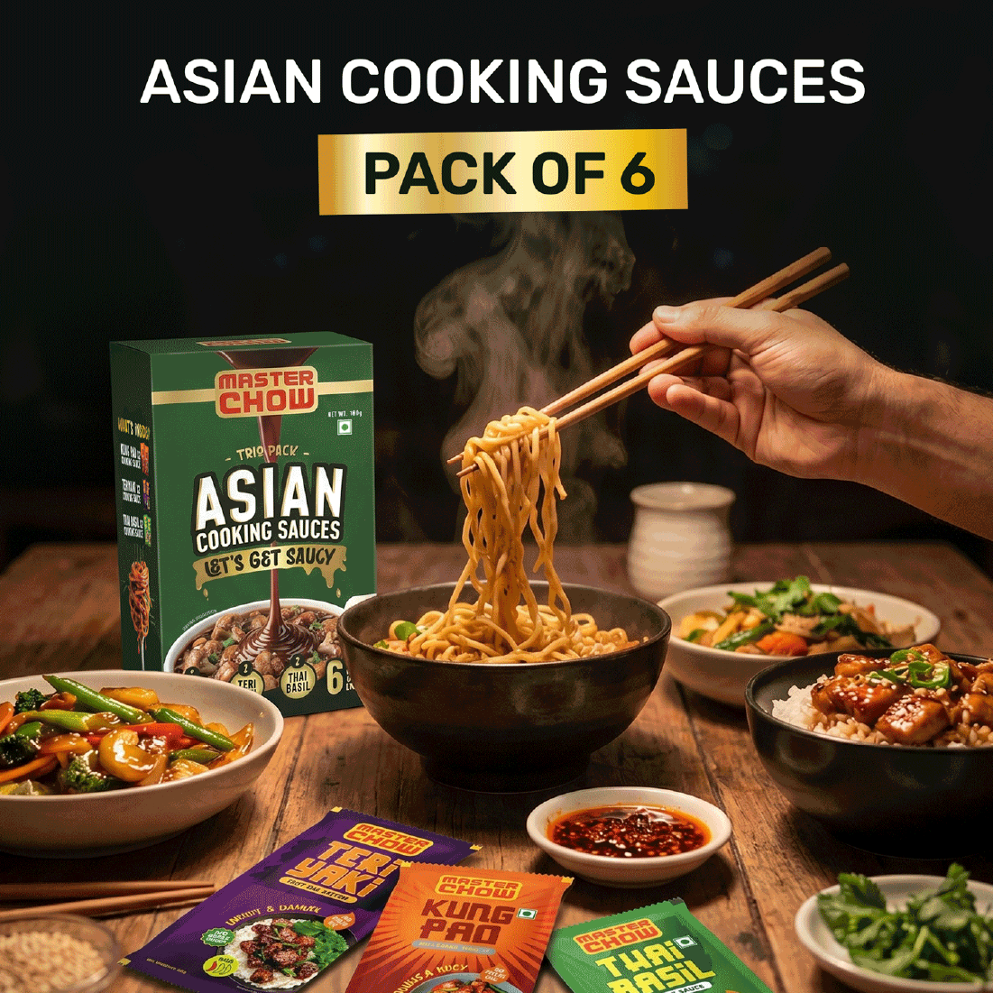 Fiery Udon Wok Kit(1 Asian Box, 1 Udon Noodles, 1 Chilli Oil)