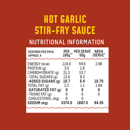 Hot Garlic - Cooking Sauce (Stir-Fry Sauce) - All in One
