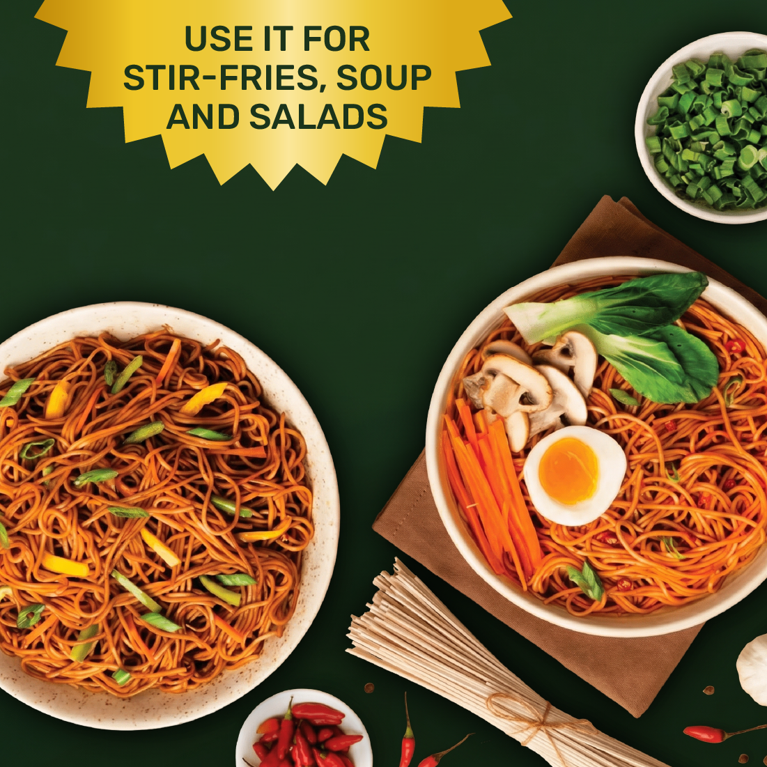 Fiery Udon Wok Kit(1 Asian Box, 1 Udon Noodles, 1 Chilli Oil)