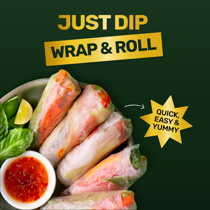 Rice Roll Party Kit(1 Asian Box, 1 Sticky Rice, 1 Rice Paper, 1 Chilli Oil)