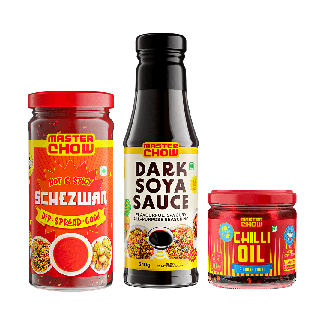 Schezwan Chutney, Soy Sauce and Chilli Oil